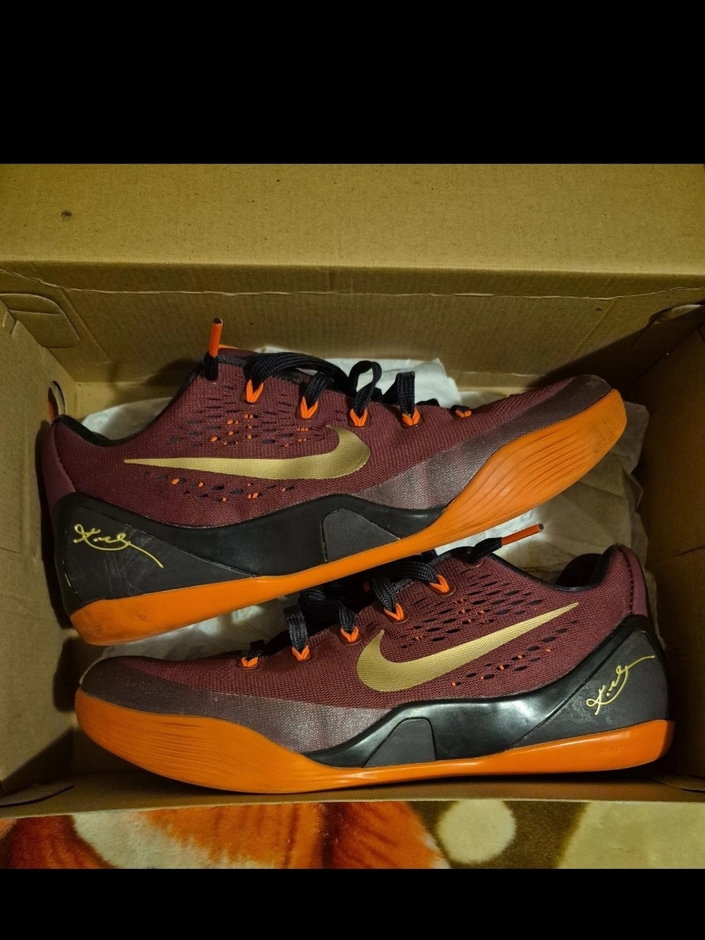 Size 9.5 - Nike Kobe 9 EM Deep Garnet 646701-678